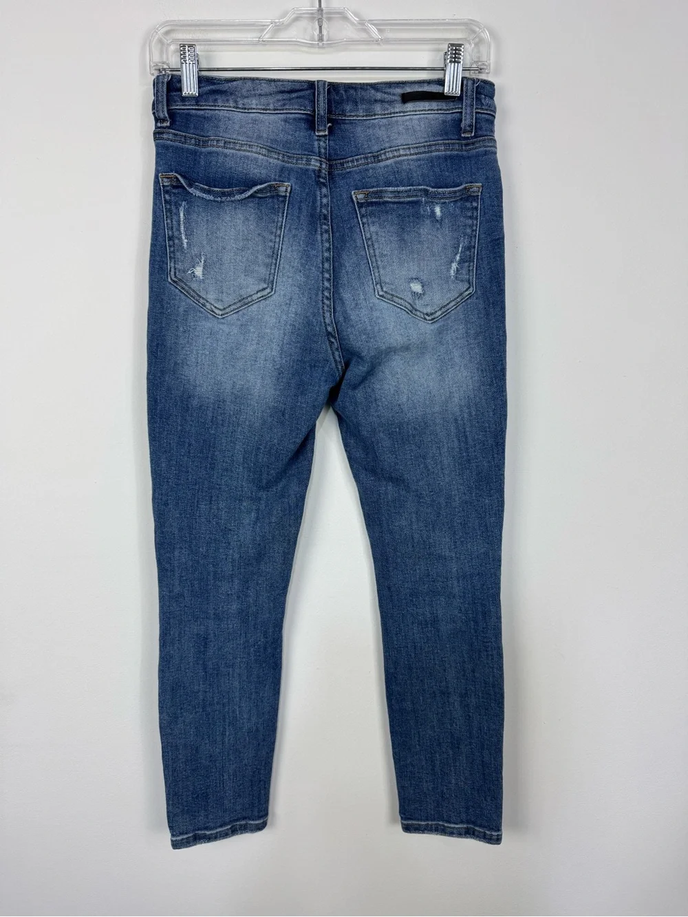 Risen Distressed High Rise Jeans